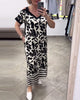 Kurzärmeliges Kleid mit nackten Schultern
