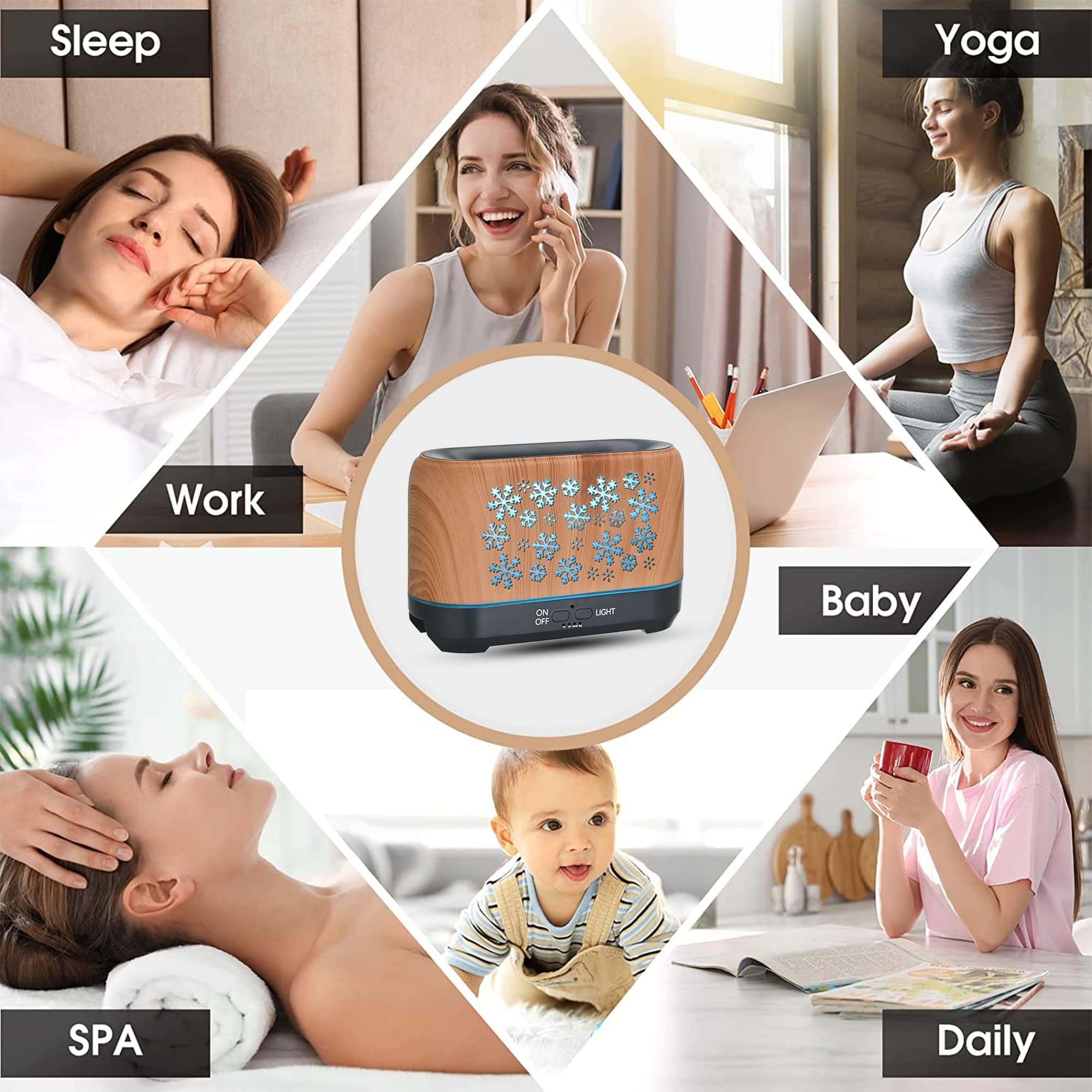 Snowmist™ Weihnachts-Schneeflocken-Luftbefeuchter | duftende Entspannung, leuchtender Zauber