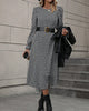 Bedrucktes Kleid mit Rundhalsausschnitt
