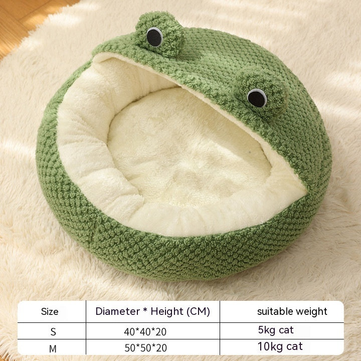 FrogHaven™ - Das gemütliche Haustiernest für Katzen und kleine Hunde