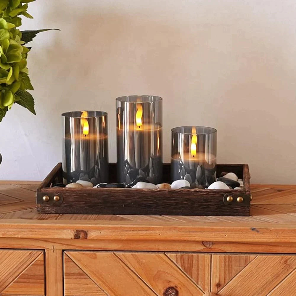 SereniGlow™   Realistisches flammenloses Kerzenset