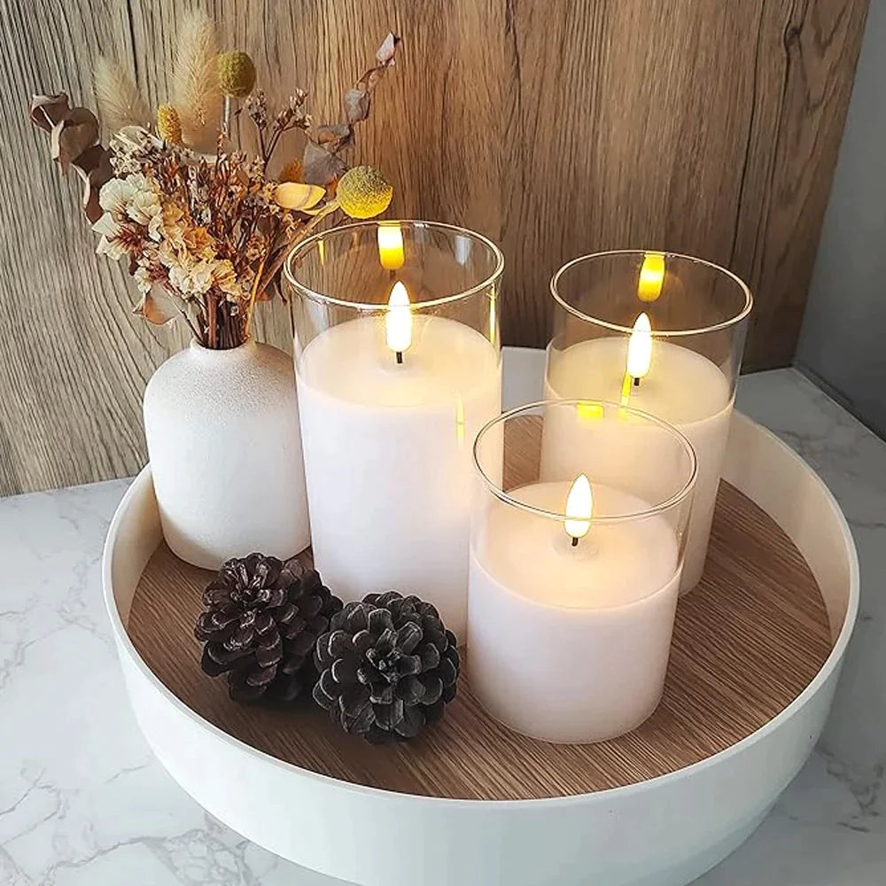 SereniGlow™   Realistisches flammenloses Kerzenset