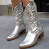 Fleur | Elegant Metallic-Cowboystiefel