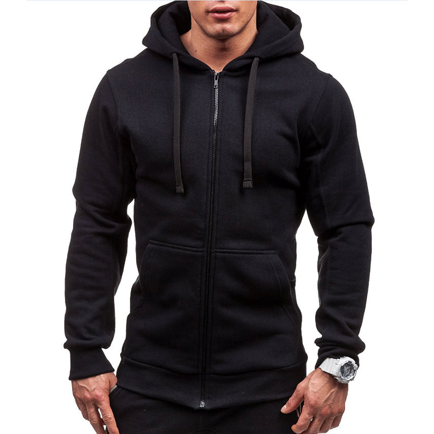 Lars | Winddichter Herren-Kapuzenpullover mit Reißverschluss und Kordeln aus Fleece
