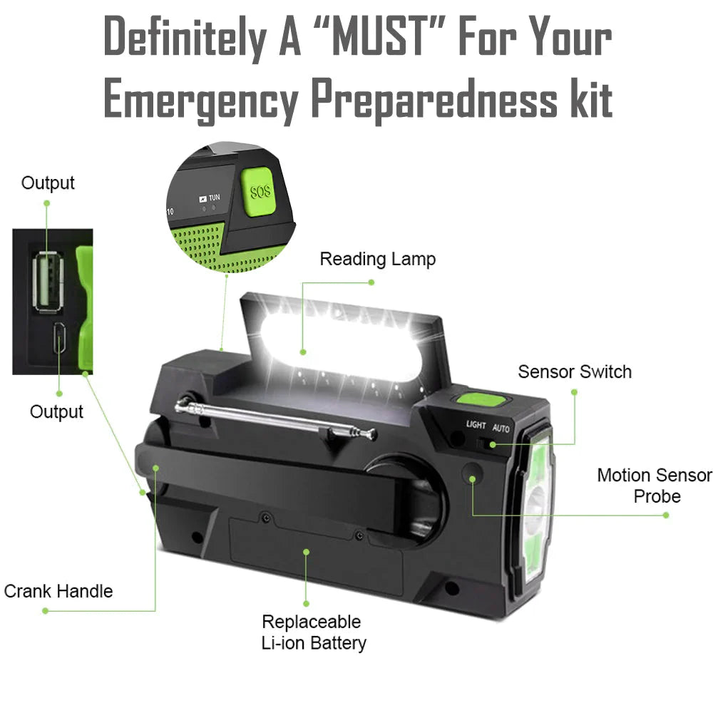 RescueWave™ - Bleiben Sie vorbereitet mit dem Solar-Notfallradio.