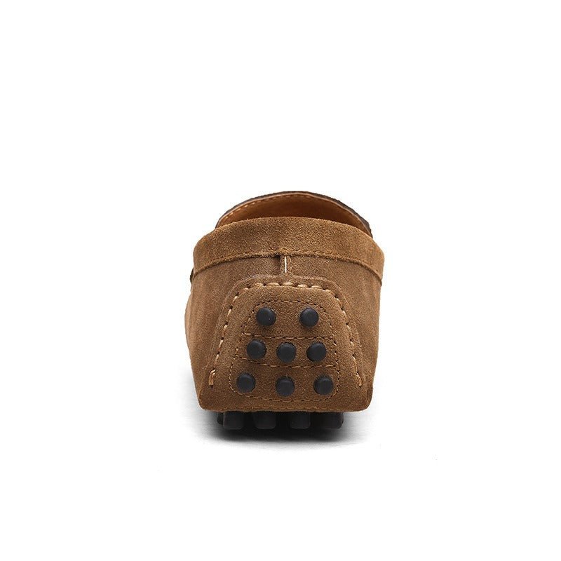 Luca | Rutschfeste Italienische Herren-Slipper aus Wildleder und Gummi