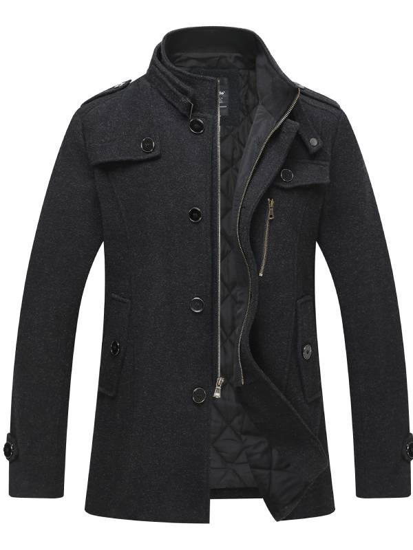 Jan | Herrenjacke aus Wollmischung mit Stehkragen