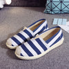 Eline | Flache Espadrilles mit kontrastierenden Streifen