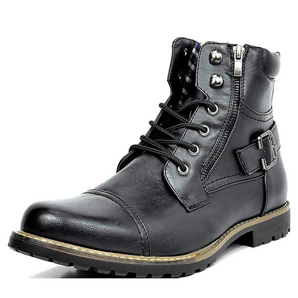 Jesse | Herren Lederstiefel mit Doppelreißverschluss