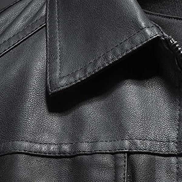 Jasper | Leder-Bikerjacke Mit Reißverschluss Und Brusttaschen