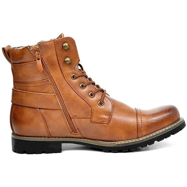 Jesse | Herren Lederstiefel mit Doppelreißverschluss