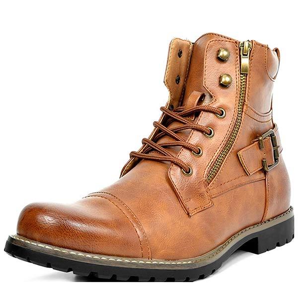 Jesse | Herren Lederstiefel mit Doppelreißverschluss