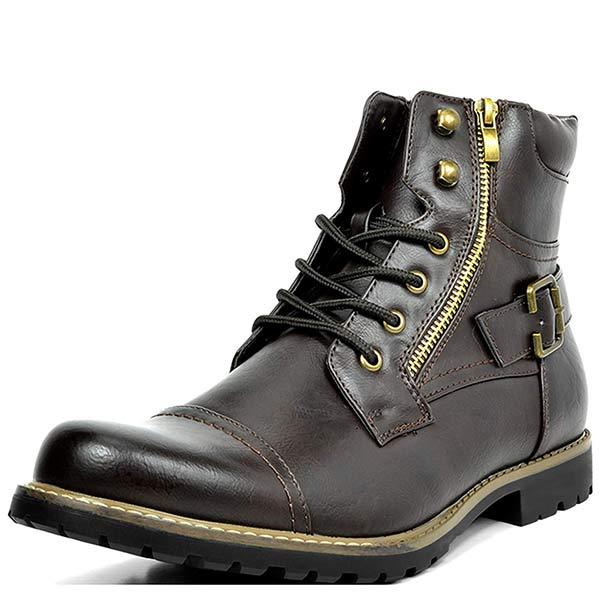 Jesse | Herren Lederstiefel mit Doppelreißverschluss