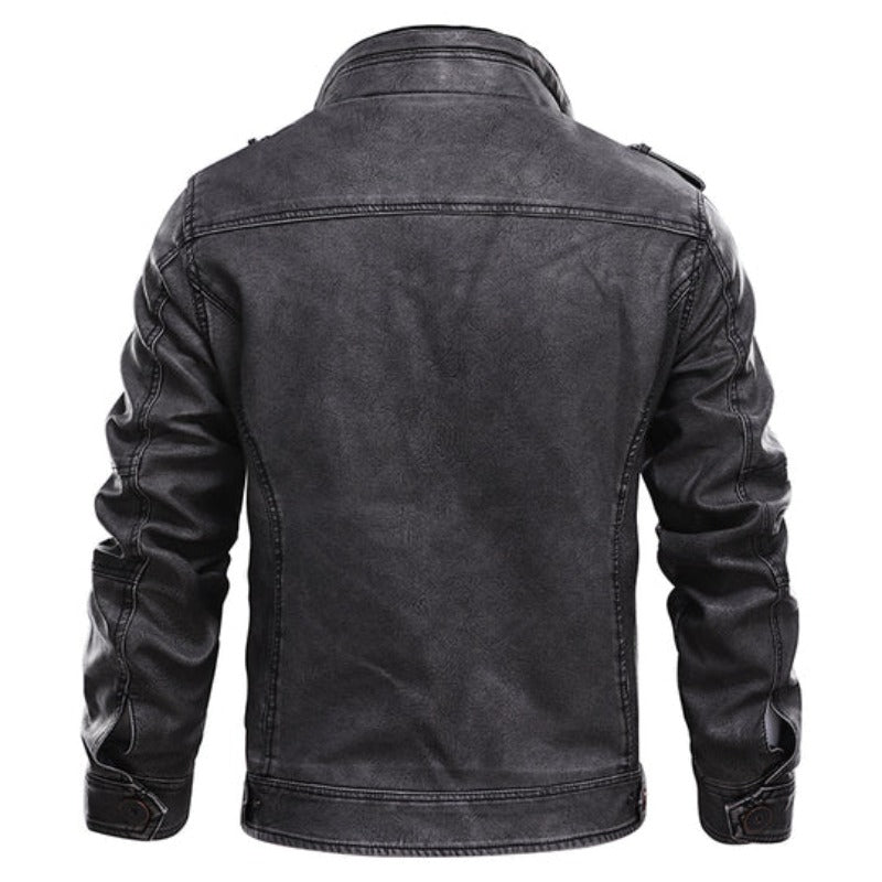 Hugo | Klassische Lederjacke mit Futter für Herren