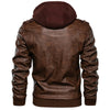 Lederjacke Mit Futter Und Kapuze Für Herren