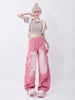 Neriah - Rosa gewaschene Jeans