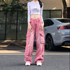 Neriah - Rosa gewaschene Jeans
