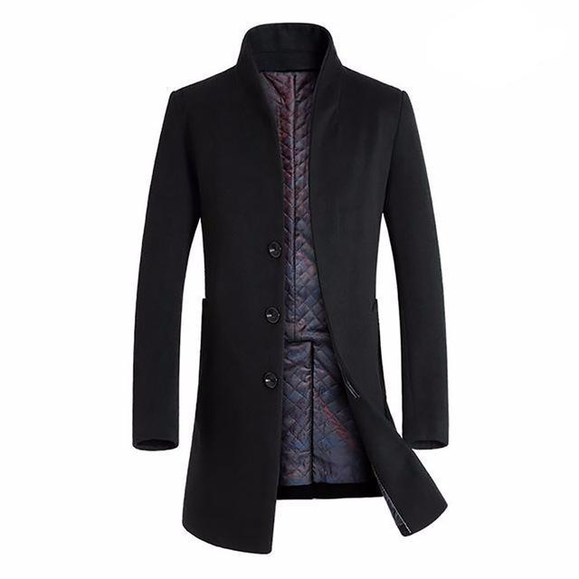 Jasper | Winterlanger Herren-Wollpeacoat