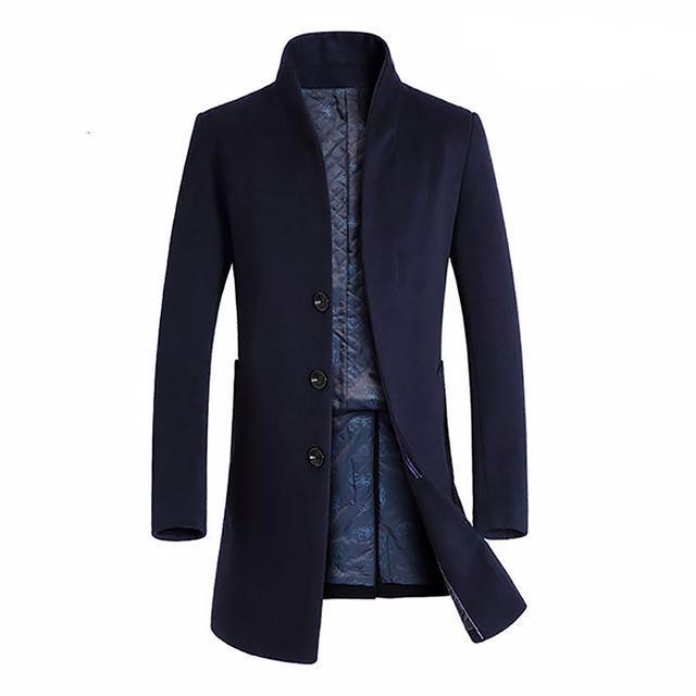 Jasper | Winterlanger Herren-Wollpeacoat