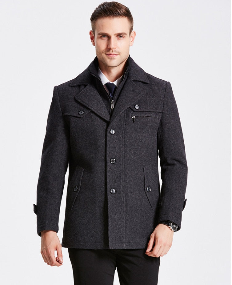Willem | Warmer Woll-Herren-Winter-Peacoat