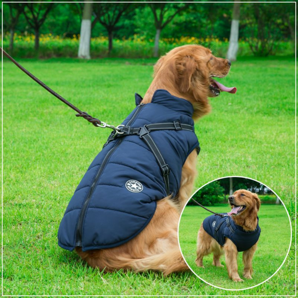 PawProtector™ - Wasserdichte Winterjacke mit integriertem Geschirr für Hunde!