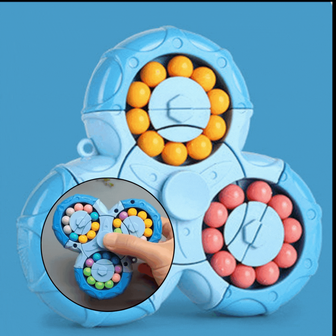 PuzzleSpinner™ - Der innovative 2-in-1 Zauberwürfel und Magische Bohnen Kreisel.
