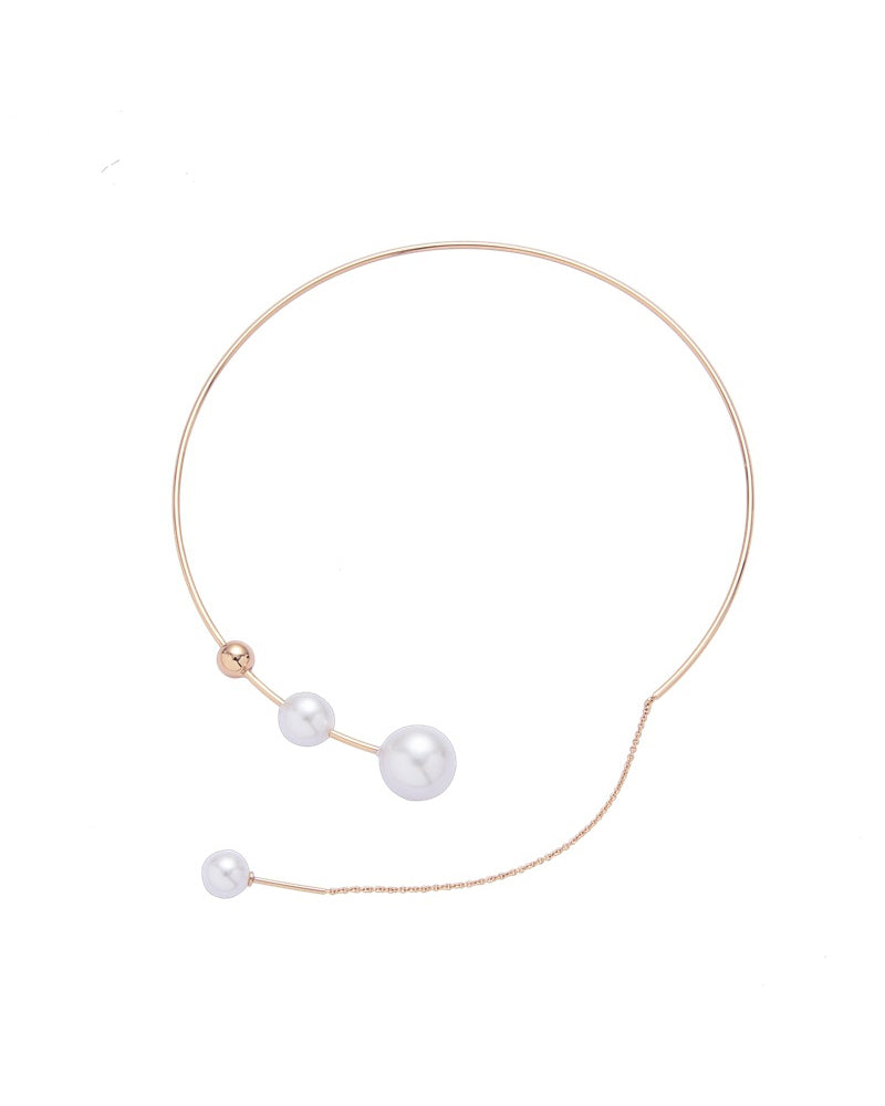 Nina | Clavicule-Kette mit Kunstperle