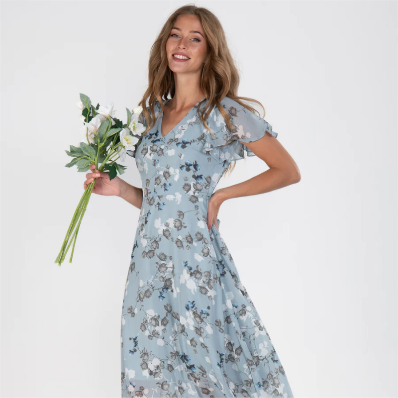 Enora | Vintage geblümtes Kleid
