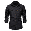 Martin™ | Elastisch katoenen denim overhemd