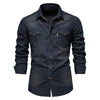 Martin™ | Elastisch katoenen denim overhemd