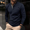 Joris | Stijlvolle longsleeve polo met gekleurde boordkraag
