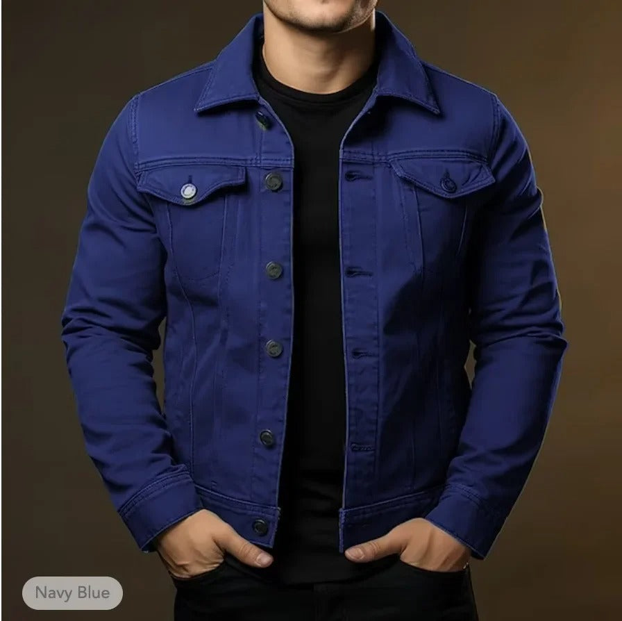 Jelle | Schwarze leichte Herren-Jeansjacke