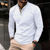 Joris | Stijlvolle longsleeve polo met gekleurde boordkraag