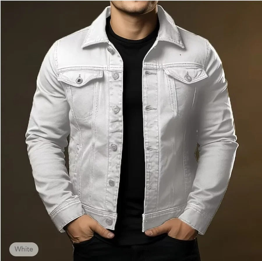 Jelle | Schwarze leichte Herren-Jeansjacke