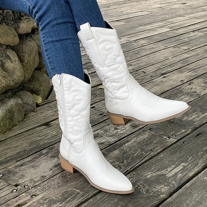 Fleur | Elegant Metallic-Cowboystiefel
