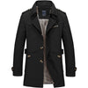 Floris | Khakifarbener langer Mantel im Business-Stil