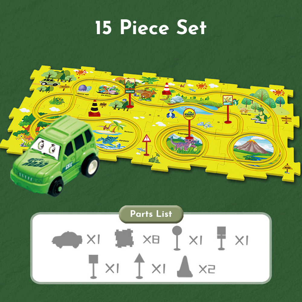 PuzzleRacer™ Kindergleis-Set für stundenlangen Spaß