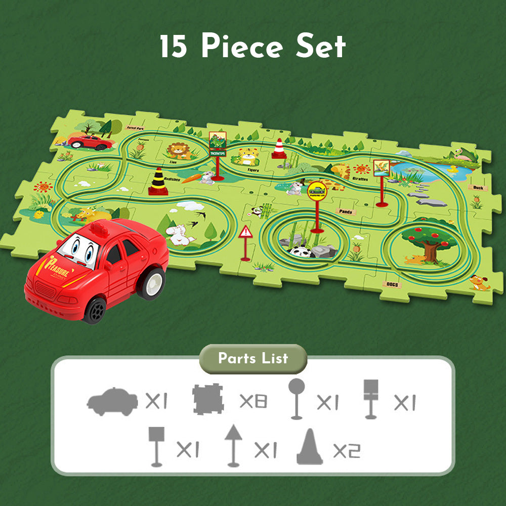 PuzzleRacer™ Kindergleis-Set für stundenlangen Spaß