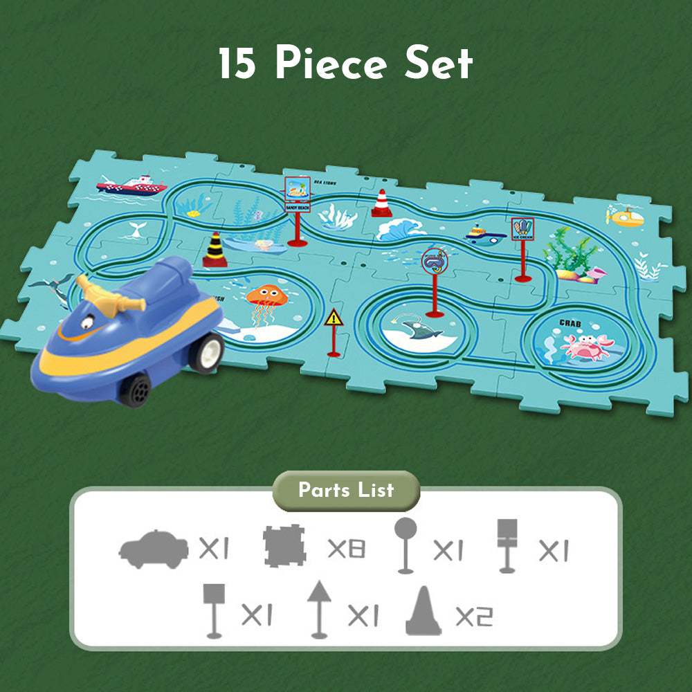 PuzzleRacer™ Kindergleis-Set für stundenlangen Spaß