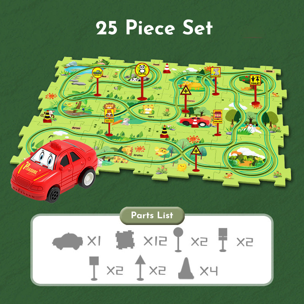 PuzzleRacer™ Kindergleis-Set für stundenlangen Spaß