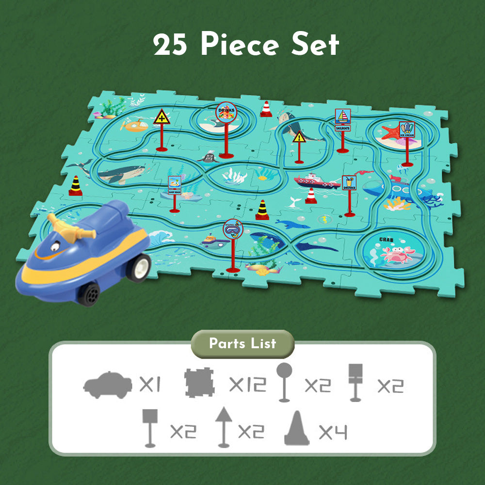 PuzzleRacer™ Kindergleis-Set für stundenlangen Spaß