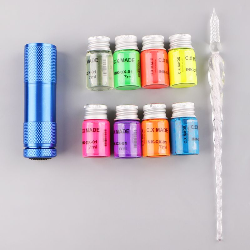 Neonglühen™ Tintenset + Glasstift