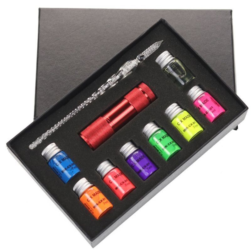 Neonglühen™ Tintenset + Glasstift